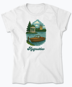 Widok na Augustów - Koszulka damska