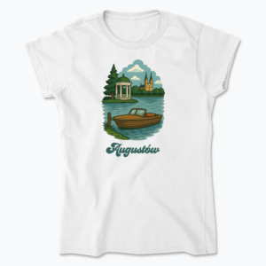 Widok na Augustów - Koszulka damska