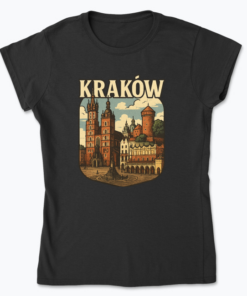 Widok na Kraków - Koszulka damska