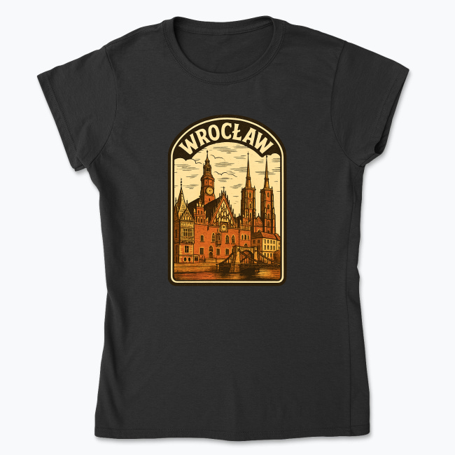 Widok na Wrocław - Koszulka damska