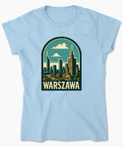 Widokówka w Warszawy - Koszulka damska