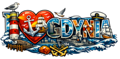 Alternative view of I love Gdynia - T-shirt