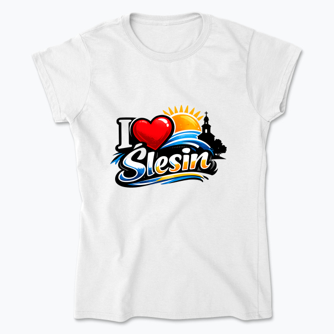 I Love Ślesin - Koszulka damska