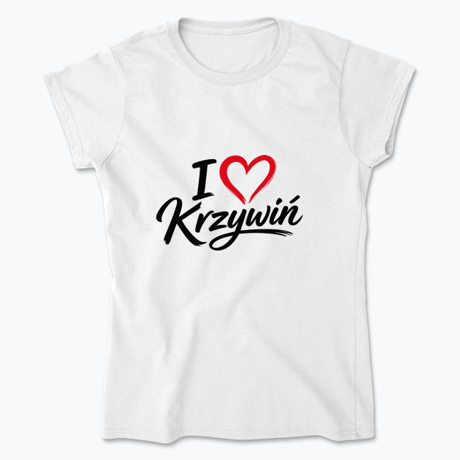I love Krzywiń - Koszulka damska