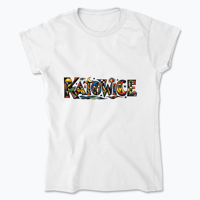 Abstrakcyjne Katowice - Koszulka damska