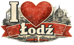 Alternative view of I love Łódź PRL - T-shirt
