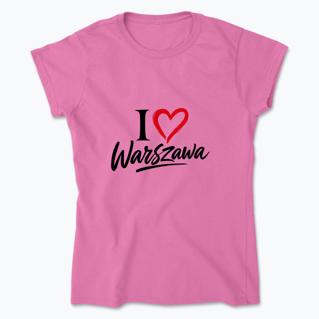 I love Warszawa - Koszulka damska