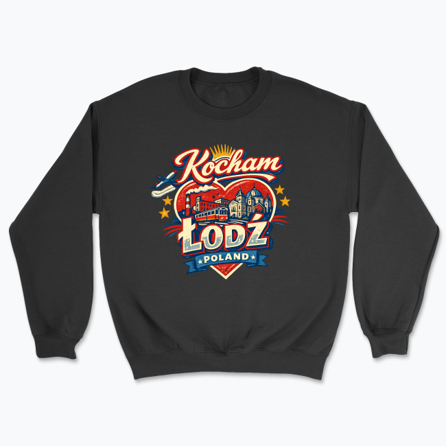 Kocham Łódź Poland - Bluza