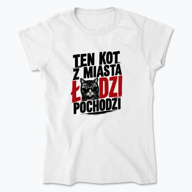 Kot z miasta Łodzi - Koszulka damska