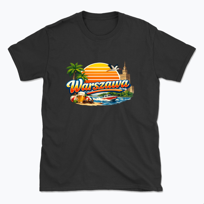 Wakacyjna Warszawa Sunset - T-shirt