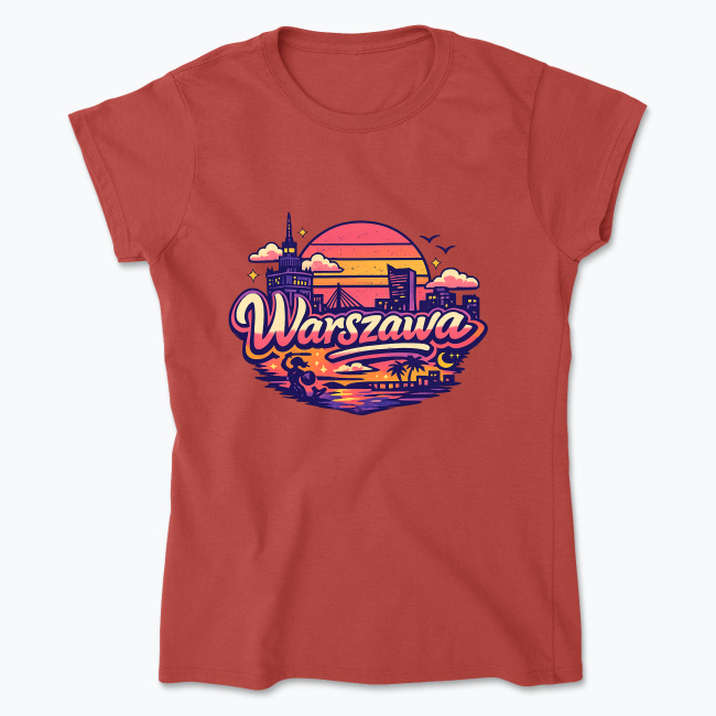 Warszawa Retro Vibe - Koszulka damska