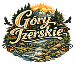 Alternative view of Góry Izerskie mountain landscape design - T-shirt