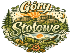 Alternative view of Góry Stołowe landscape and camping - T-shirt
