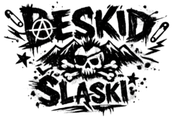 Alternative view of Punk rock style Beskid Śląski design - T-shirt