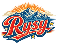 Alternative view of Vintage Rysy with mountain view - T-shirt