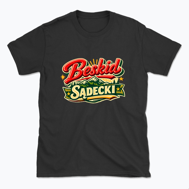 Beskid Sądecki travel poster design - T-shirt