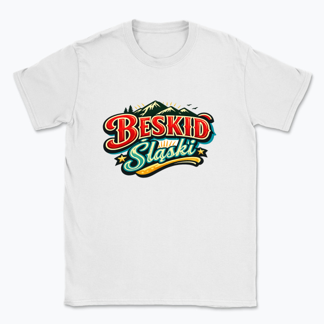 Beskid Śląski in kitsch style - T-shirt