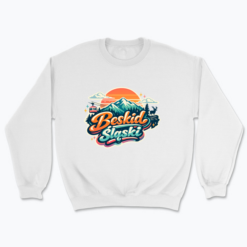 Beskid Śląski mountain retro design - Bluza