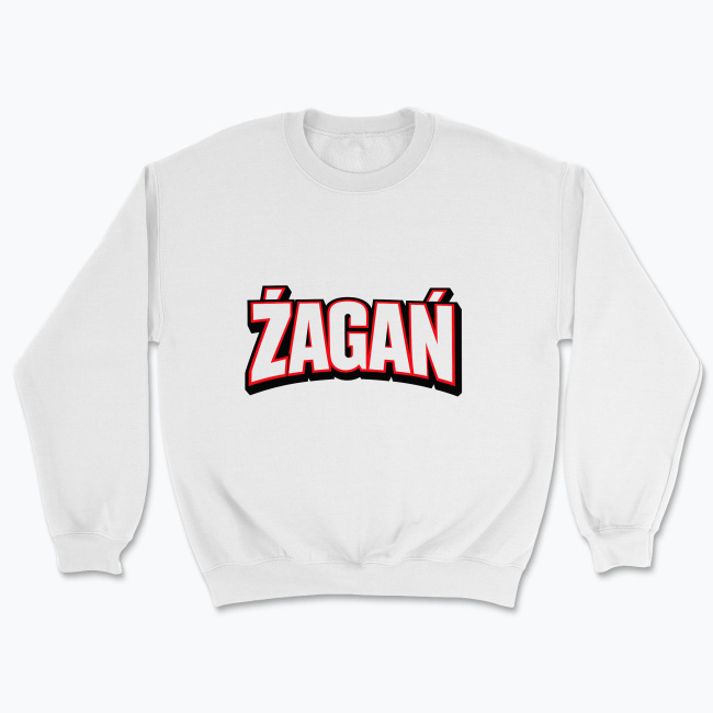 Bold 3D typographic art of Żagań - Bluza