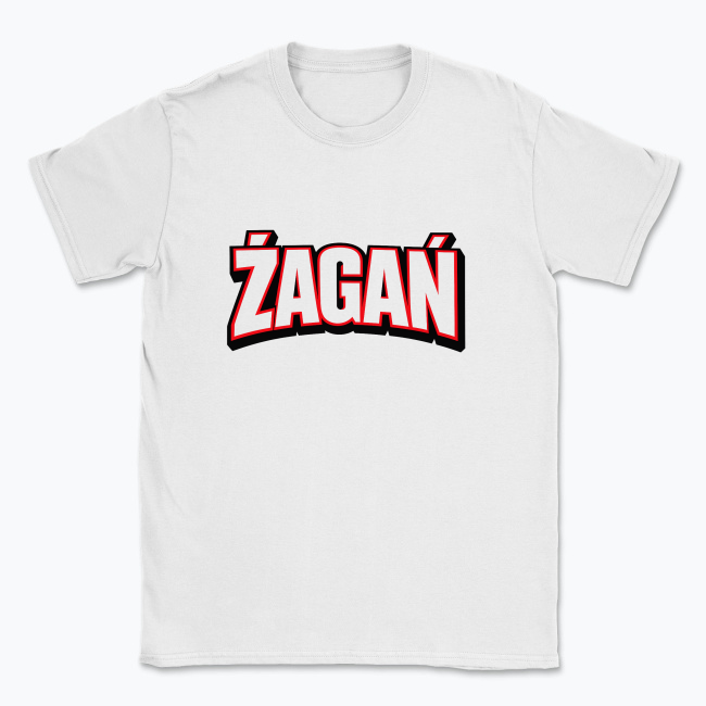 Bold 3D typographic art of Żagań - T-shirt