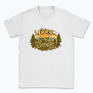 Góry Sowie in a vintage style - T-shirt