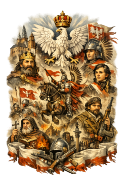 Alternative view of Kolaż Historyczny - T-shirt