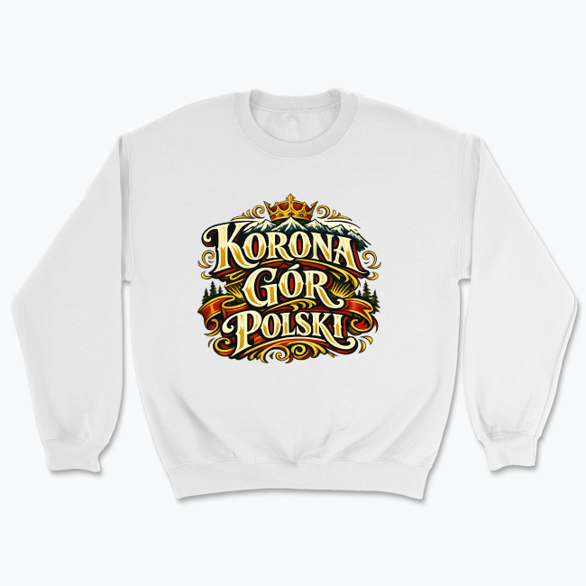 Korona Gór Polski typography - Bluza