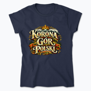 Korona Gór Polski typography - Koszulka damska