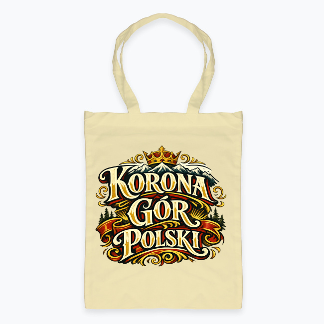 Korona Gór Polski typography - Torba