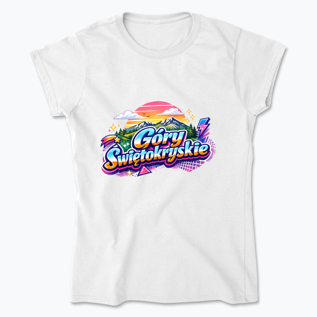 Retro style Świętokrzyskie Mountains design - Koszulka damska