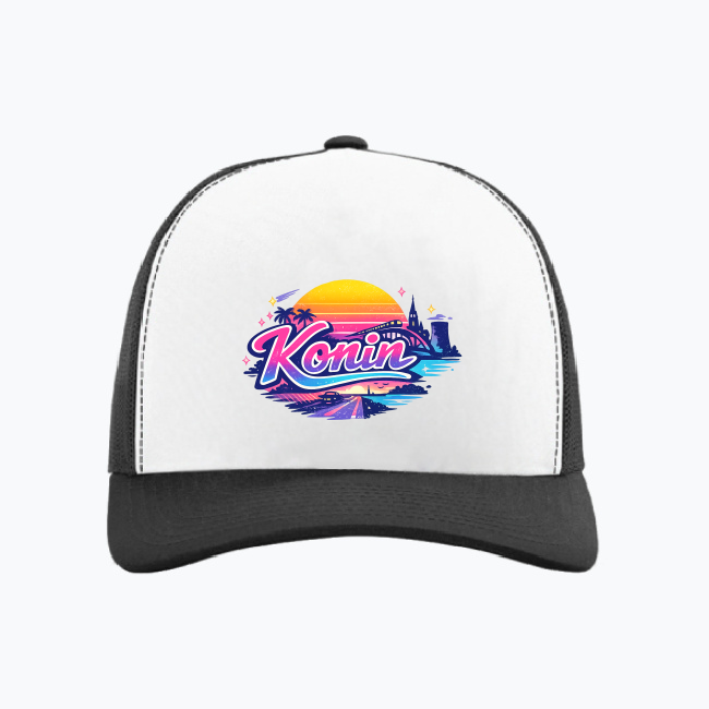 Retro sunset over Konin - Czapka z daszkiem