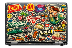 Alternative view of Warsaw Stickers - T-shirt