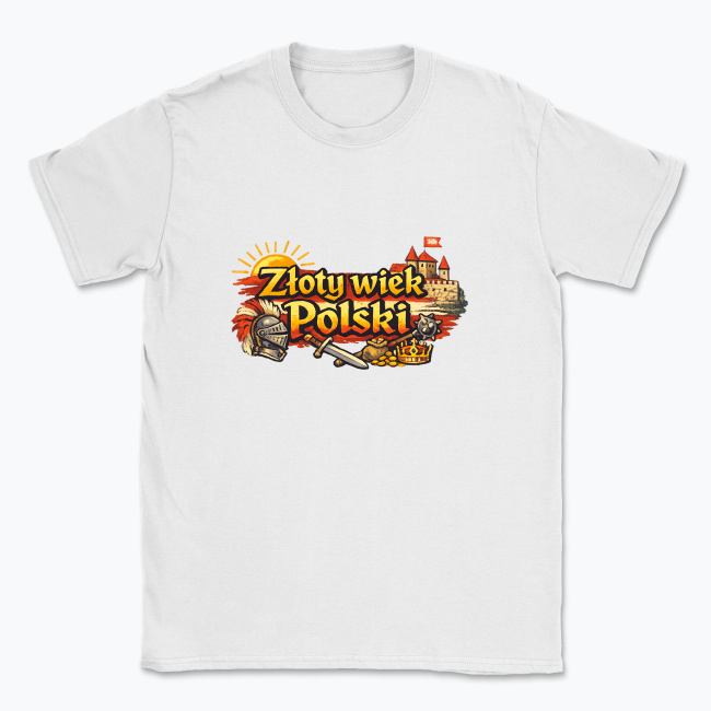 Złoty wiek Polski in pixels - T-shirt