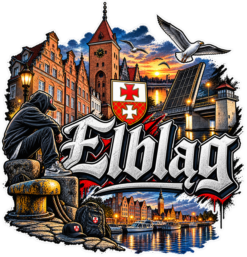 Alternative view of Elbląg Graffiti Waterfront Collage - Bluza