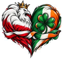 Alternative view of Polish-Irish Friendship Heart Emblem - Torba