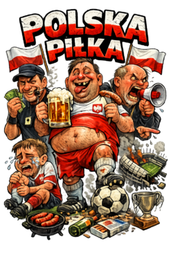 Alternative view of Polska Piłka w krzywym zwierciadle - T-shirt