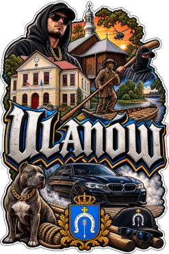 Alternative view of Ulanów Gothic Sticker Collage - T-shirt