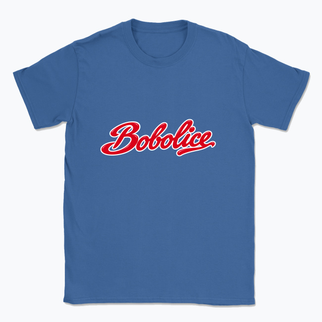 Błyszczące czerwone logo Bobolice - T-shirt