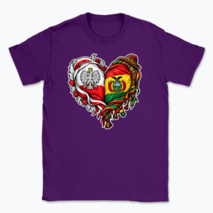Boliwia Polska Serce - T-shirt