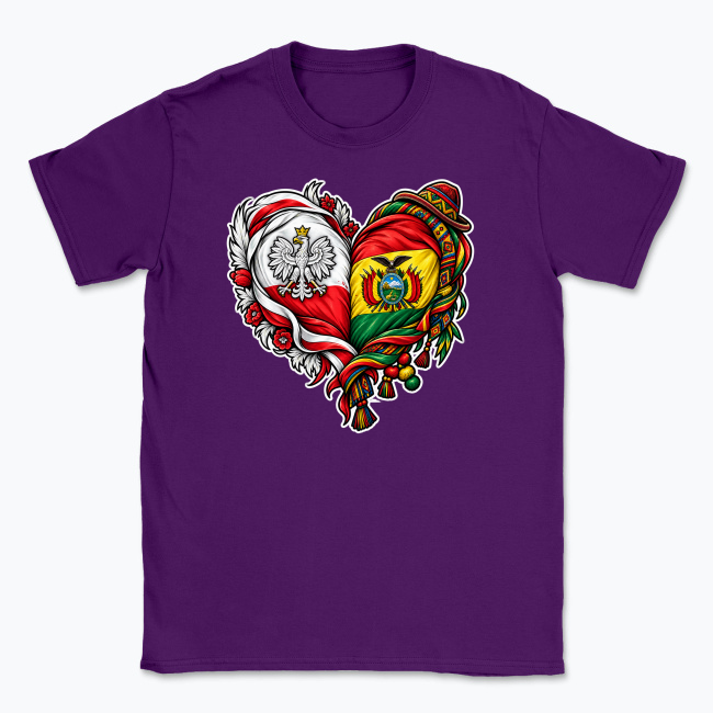 Boliwia Polska Serce - T-shirt