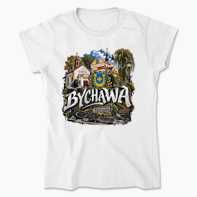 Bychawa Heritage Graffiti Collage - Koszulka damska