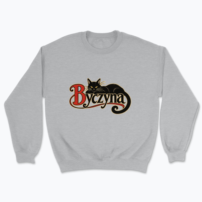 Byczyna Noir Cat Logo - Bluza