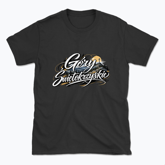 Góry Świętokrzyskie Mountain Calligraphy - T-shirt