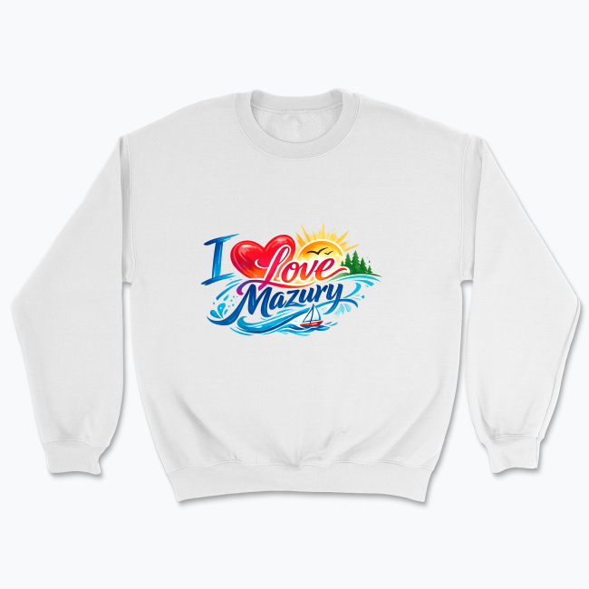 I Love Mazury Lakeside Illustration - Bluza