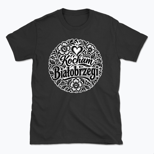 Kocham Białobrzegi Folk Floral - T-shirt