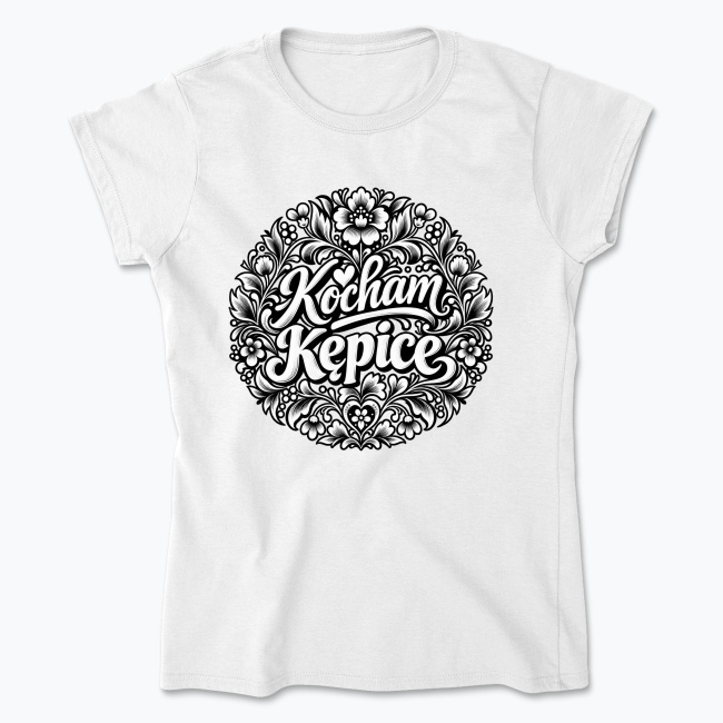 Kocham Kępice Folk Floral - Koszulka damska