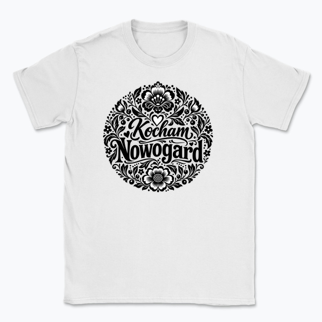 Kocham Nowogard Folk Floral - T-shirt