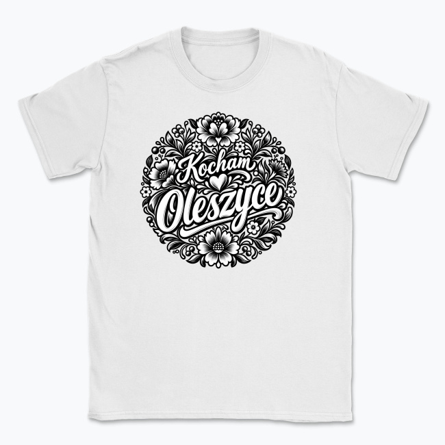 Kocham Oleszyce Folk Floral - T-shirt