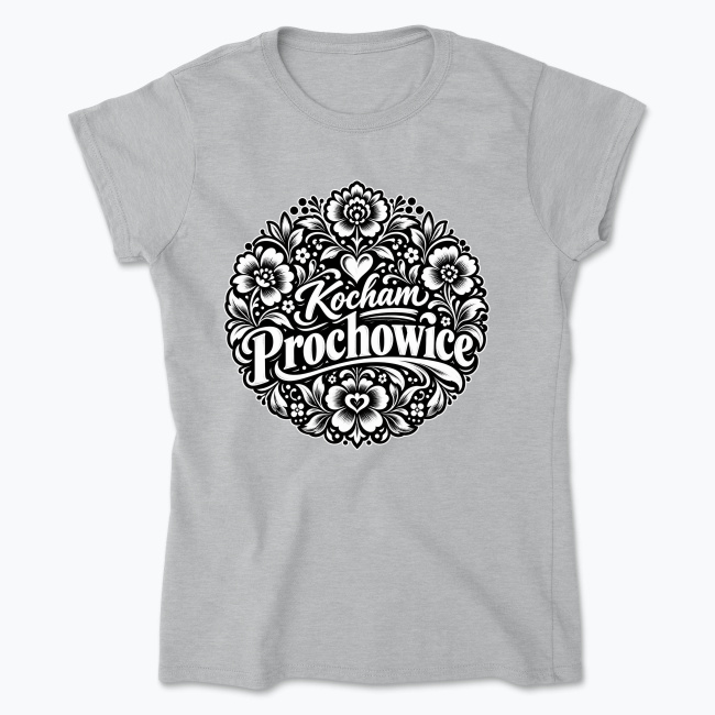 Kocham Prochowice Folk - Koszulka damska
