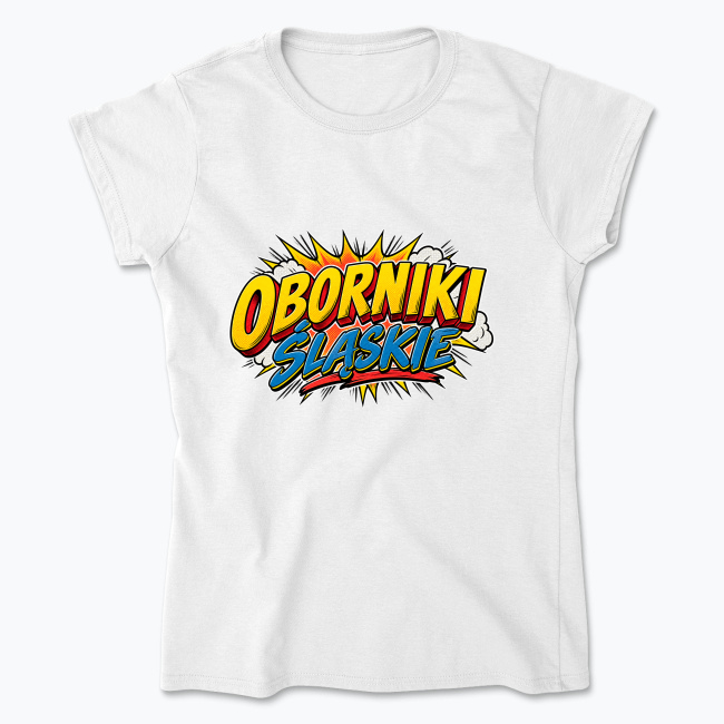 Komiksowe Oborniki Śląskie - Koszulka damska
